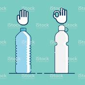 Logo stop bouteille plastique