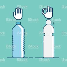 Logo stop bouteille plastique